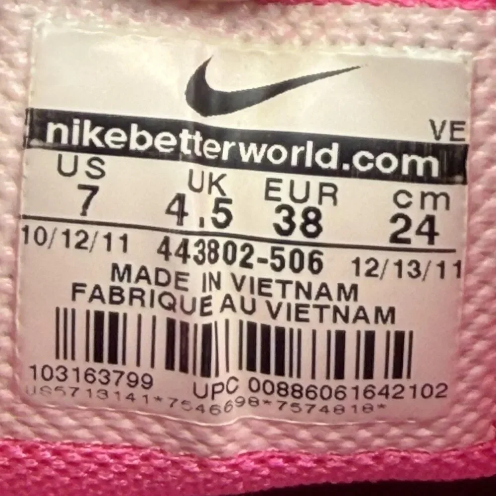 Nike Pegasus 28 Shoes Girls Size 7 Pink Purple Mesh Running Sneakers 443802-506